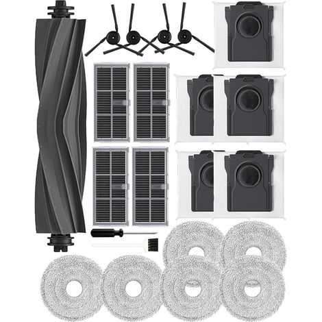 22er-pack Zubehör Für Den Roboterstaubsauger Dreame X40 Ultra/l40 Ultra/x40 Master/mova P50 Pro Ultra/p10 Pro Ultra, 1 Rollenbürste, 4 Seitenbürsten, 5 Aktivkohlebeutel