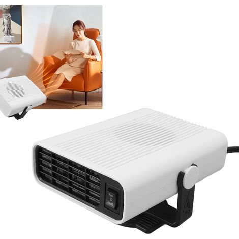 24-v-abs-auto-heizungsventilator, Leise, 360 Grad Verstellbar, Mit Zigarettenanzünder-stecker, Auto-windschutzscheiben-entfroster Zum Fahren, Weiß