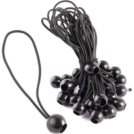 25 Stück Elastische Gummi-bungee-seil Mit Kugelhaken – Ideales Elastisches Band Für Zelte, Planen,
