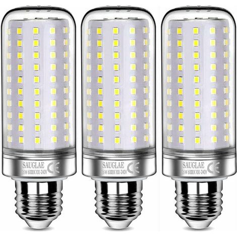 26-w-led-leuchtmittel, 200-w-äquivalente Glühlampe, 3000 Lm, 6000 K Kaltweiß, E27-edison-schraubbirnen, 3 Stück [energieklasse E]