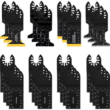 28-teiliges Universal-oszillationssägeblatt-set – 6 Titan-sägeblätter, Zubehörset Für Dremel, Bosch, Makita, Dewalt Und Mehr