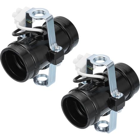 2er-pack E26/e27-doppellampenfassung Mit Mittlerem Sockel, Lampenfassung Für Mehrere Glühbirnen Für E26/e27-fassung, Schwarz