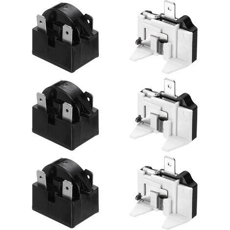 3 Set Ptc-relais-starter-kühlschrank 22 Ohm 4-polig Und Überlastschutz Gefrierschrank 1/2 Ps Für Kompressor-kühlschrank