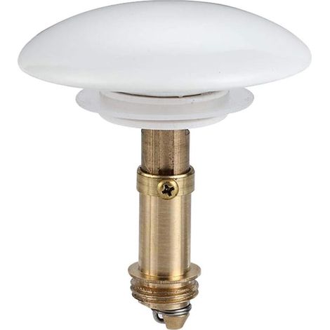 3 Stück Kupfer-abflussstopfen, Anti-leck, Waschbecken-abflussfilter Mit Keramikabdeckung Für Waschbecken, Badezimmerwaschbecken (weiß + Gold, Größe: 6,6 Cm) Groofoo