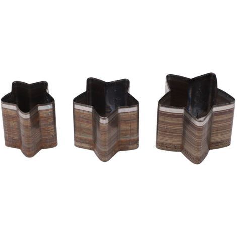 3-teiliges Leder-stanzformen-set, 5-zackiger Stern, Prägung, Stanzform-set Aus Legiertem Stahl, Muntra