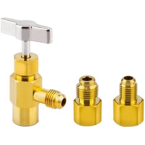 3-teiliges R134a-kältemittel, Mit Tankadaptern, 1/2 Acme-adapter, Kältemittelhahn, Für Kältemittel-ladeschlauch Mit Ventil, Für R134a-kältemittelgasflasche