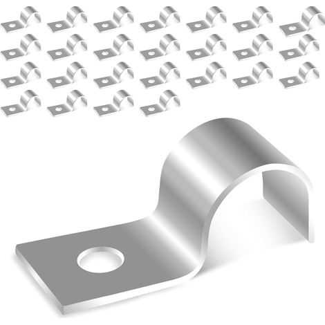 30 Stück V2a-edelstahl-schlauchschellen, 5 Mm, Einzelloch-u-klemme, Rohrschellen