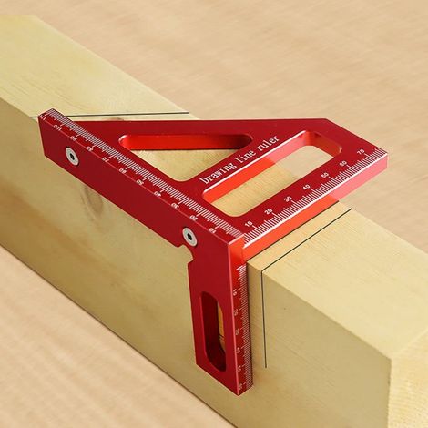 3d-mehrwinkel-messlineal, 45/90-grad-winkelmesser Aus Aluminiumlegierung, Anreißlineal, Dreieck-gehrungslineal, Hochpräzises Messwerkzeug Für Schreiner Und Ingenieure.