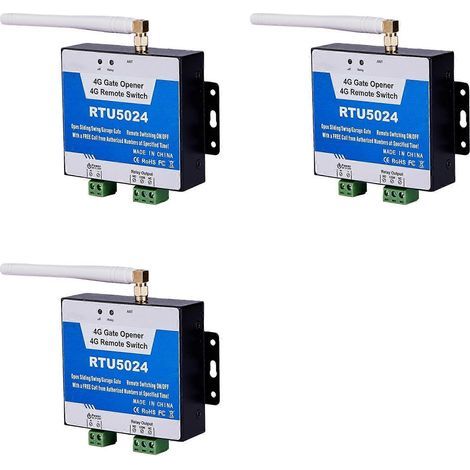 3x Rtu5024 4g Gsm Automatischer Torzugangscontroller Mit Garagenfernbedienung Und Kostenlosem Telefon