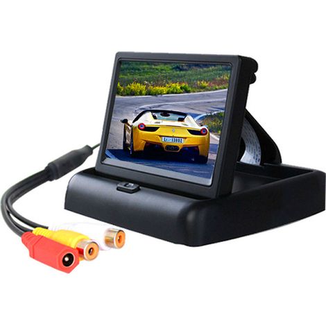 480 Rgb 4,3" Tft Lcd Faltbarer Automonitor Farbbildschirm Für Rückfahrkamera