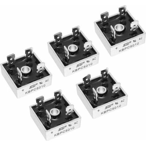 5 Stück Kbpc5010 Brückengleichrichterdioden 50 A 1000 V Einphasen-vollwellen-50-a-silizium-elektronikdioden 4-poliges Durchgangsloch