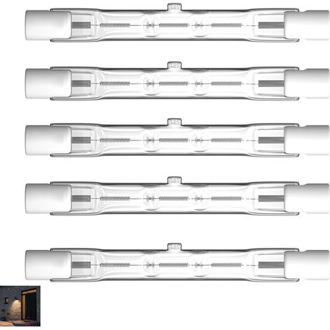 5 Stück R7s Halogenlampen 78 Mm 80 W 230 V 1200 Lm Warmweiß 2800 K, Linearer Halogenstrahler Mit J78 T3-sockel Ersatzbeleuchtung Für Sicherheit Im Außenbereich Im Innenbereich [energieklasse G]