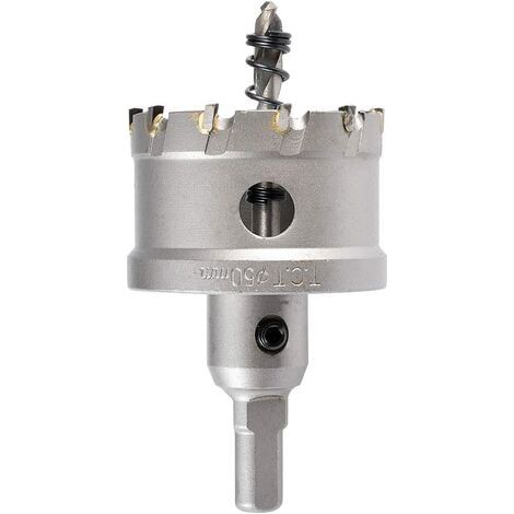 50 Mm Lochschneider Mit Wolframcarbid-zähnen, Tct-lochsägenbohrer Für Edelstahl, Blech, Metall (50 Mm)