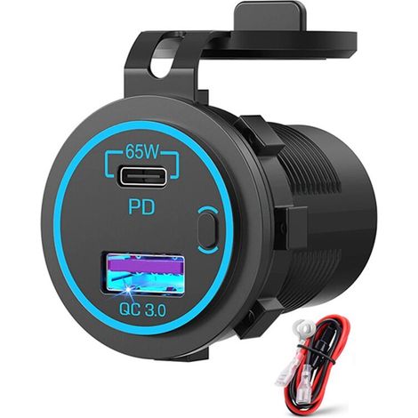 65 W Pd 12 V Usb-buchse Für Laptop C Auto-ladegerät, Wasserdichter Multi-port-adapter, Boot, Lkw