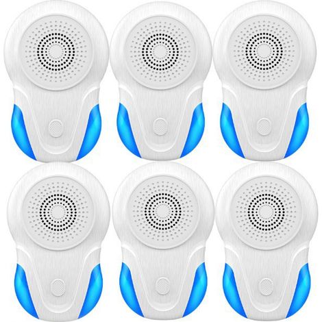 6er-pack Ultraschall-abwehrmittel Für Den Innenbereich Gegen Schädliche Insekten, Kakerlaken, Nagetiere, Mäuse, Bettwanzen, Mäuse Und Spinnen. Elektronisches Schädlingsbekämpfungsgerät