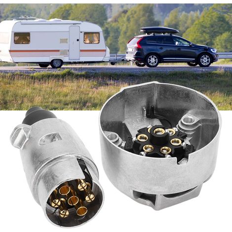 7-poliger Anhängeranschluss-adapter Aus Aluminium Für Wohnwagen, Boot Und Wohnmobil, 12 V – Trimec