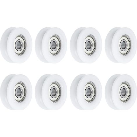 8 Stück U608zz Nylon-riemenscheibe Mit U-rillenkugellager, 8 X 30 X 10 Mm, U-rillenrollenrad (gcr15), Chromstahllager, Abec3