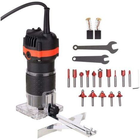 800 W 30.000 U/min, Multifunktionaler Elektrischer Holzfräser, Laminat, Holzschneiden, Fräser, Rillensieb Für Schreiner, Mit 15 Stück Fräser-bits, 220 V, 220 V