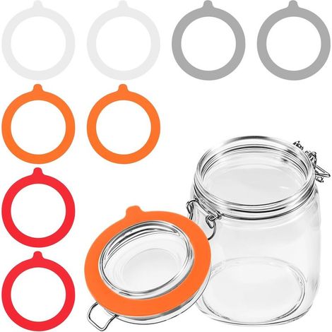 8er-pack Silikon-ersatzdichtungen, Gummiringe Für Einmachgläser, Glasdichtungen, Verschiedene Farben, Auslaufsicher, Dichtungsringe 70 X 95 Mm