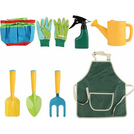8er-pack Gartenspielzeug, Gartenwerkzeug-set, Gartenbau-blumentraining, Kleine Rapture-werkzeugtasche Für Den Strand