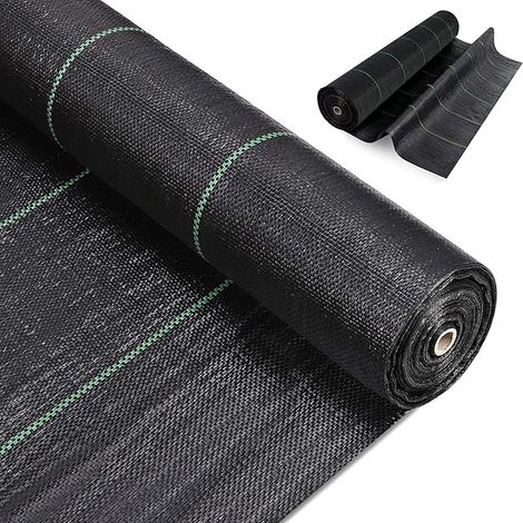 90 G/1 Quadratfuß, Mulchtuch, Geotextil, Garten-unkrautbekämpfungstuch, Landwirtschaftliche Schwarze Matte, Wurzelhemmer, Unkrautbekämpfung, Atmungsaktives Tuch