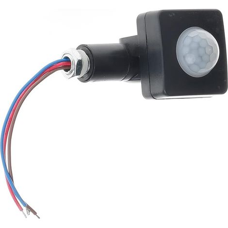 Ac85-265v Ip65 Einstellbarer Pir-bewegungssensorschalter Ultradünner Led-licht-pir-außenbewegungssensor-detektor, 10 Mm Schwarz