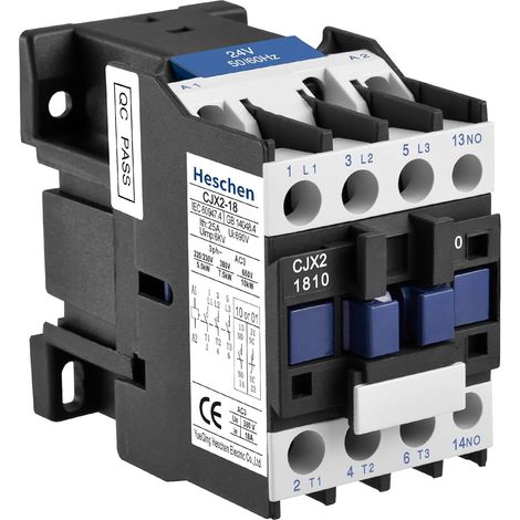 Ac-schütz Cjx2-1810, 24 V, 50/60 Hz, Spule, 3p, 3 Pole, Normalerweise Offen, Dh 18 A, Ue 380 V
