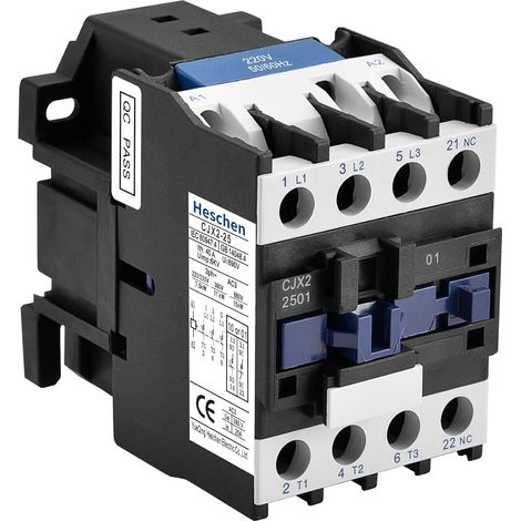 Ac-schütz, Cjx2-2501, Spule 220 V 50/60 Hz, 3p, 3-polig, Normalerweise Geschlossen, D. H. 25 A, Eu 380 V