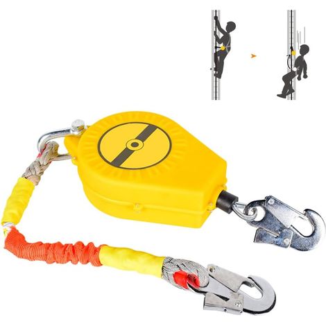 Absturzsicherung Mit Automatischem Rückzug, Selbsteinziehende Rettungsleine, Absturzsicherung Mit Automatischem Rückzug, Sicherheitsseil Für Dächer, Gerüste Und Arbeiten In Der Höhe, Belastung: 150 Kg