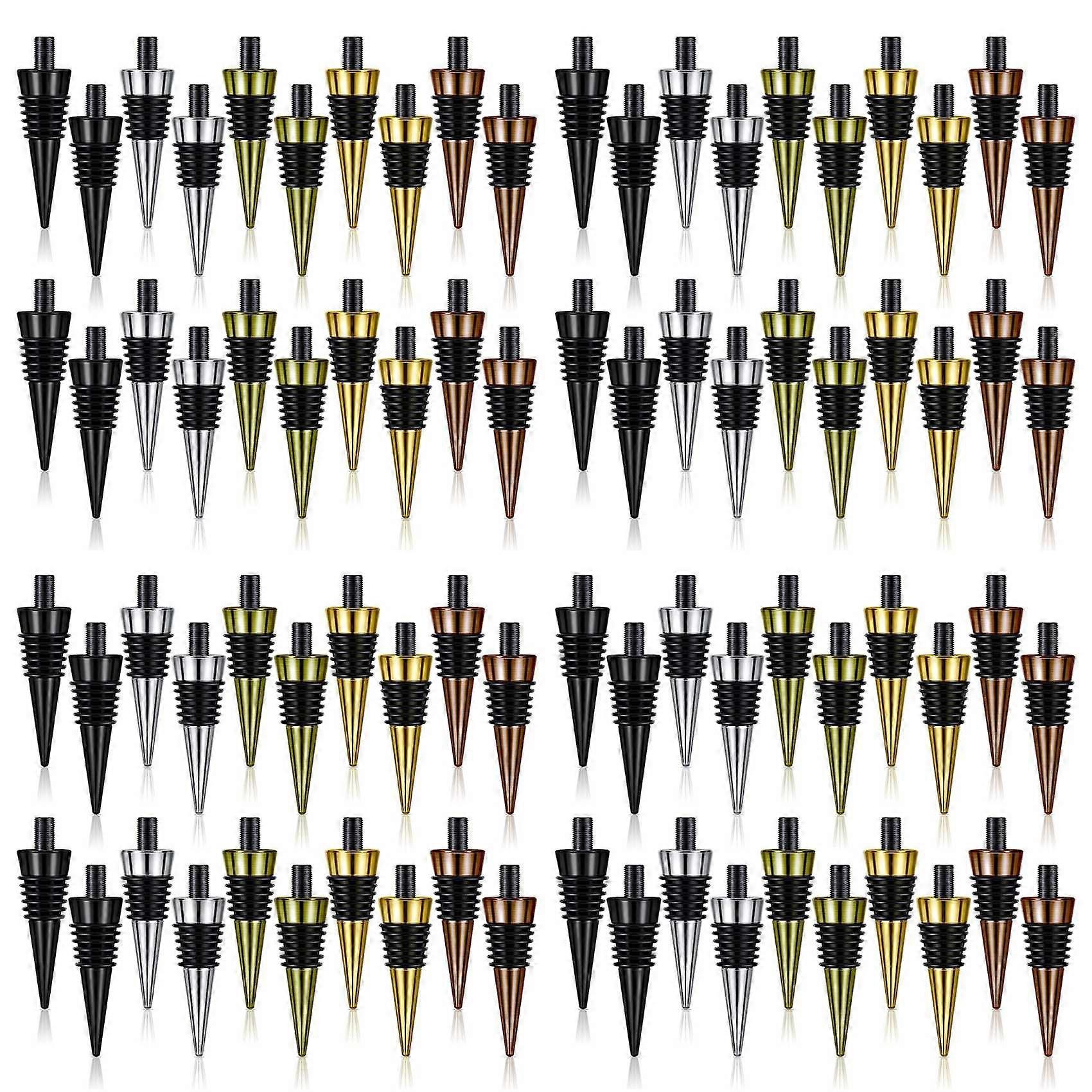 Ensemble De 80 Bouchons De Bouteille Vierges Avec Tige Filetée, Inserts Métalliques Pour Bouchons De Vin, Matériel De Tournage Sur Bois Pour Projets De Bricolage