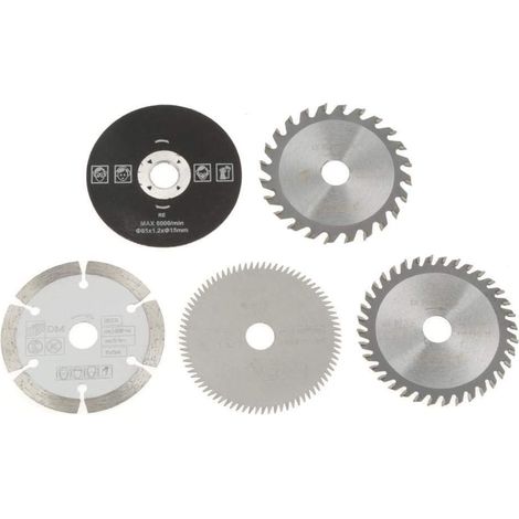 Aiducho – Hartmetall-kreissägeblatt 85 Mm – Innendurchmesser 15 Mm – Set Mit 5 Teilen Zum Schneiden Von Marmor – Abriebfestigkeit