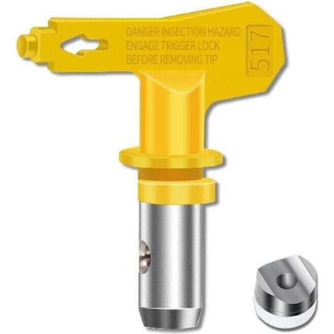 Airless-düse, Airless-spritzpistolendüse, Hoher Druck Und Hitzebeständigkeit, Set Mit 6 Airless-düsendichtungen, Kompatibel Mit Graco Titan Wagner Farbspritzpistolen Usw. (typ 515,517,519,521,523,525)