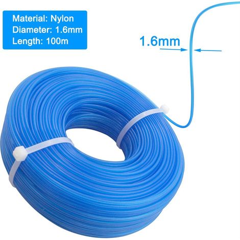 100 M Trimmerfaden – 1,6 Mm Durchmesser Nylon Für Freischneider