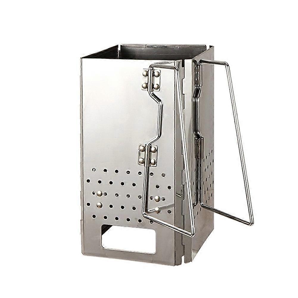 Allume-charbon Portable, Barbecue En Acier Inoxydable, Réchaud À Charbon Pliable D'Extérieur, Grill Pour Chauffage Au Feu