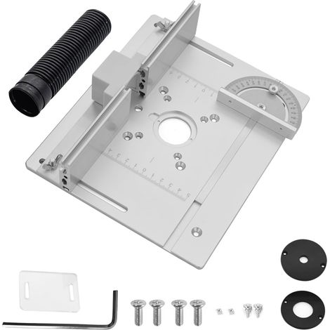 Aluminiumplatten-frästisch-set, Plattenfrästisch Mit Abgewinkelter Torsionsstütze, Plattenfräser, Holzfräser-zubehör Zum Fräsen, Schlitzen, Schlichten
