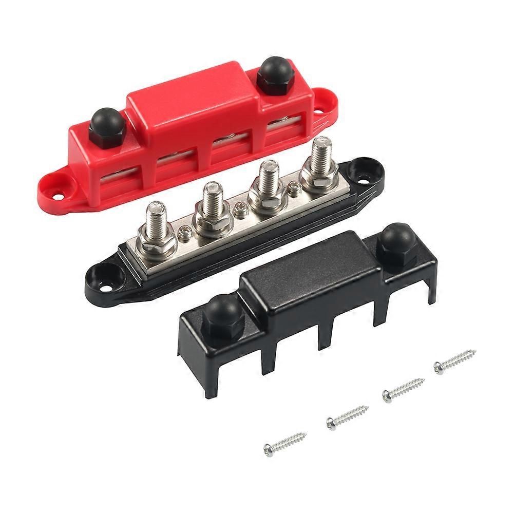 Bloc De Distribution Électrique 12 V 300 A Avec 4 Goujons De 3/8 Po Pour Batteries Automobiles Et Marines 12 V, Bornier Avec Couvercle