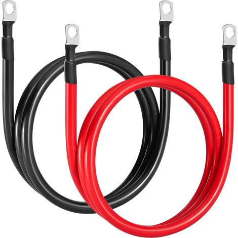 Anschluss – Batteriekabel 35 Mm² 100 Cm – Sauerstofffreier Kupferdraht – Max. Strom 150a – Nennspannung 450v – Für 12v 24v Batterien