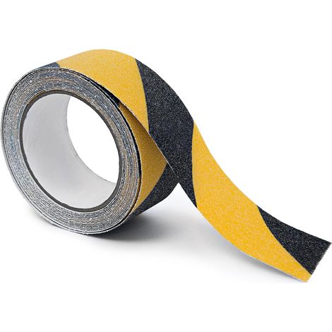 Anti-rutsch-streifen 25 Mm X 5 M – Selbstklebend, Rutschfest, Für Treppen, Innen/außen – Schwarz-gelb