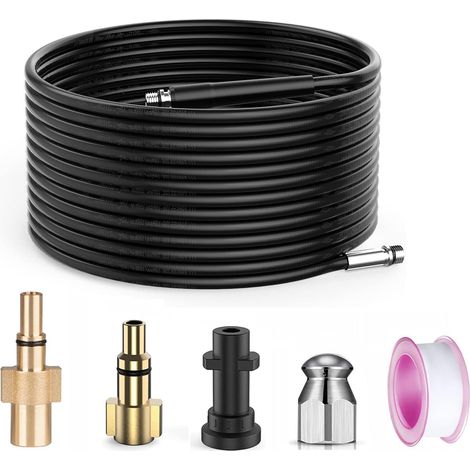 15 M Abflussreinigungsschlauch – Für Kärcher/bosch/lavor Hochdruckreiniger – Kompatibel Mit Kärcher K2 Bis K7, Bosch Aqt – 180 Bar, 60 °c