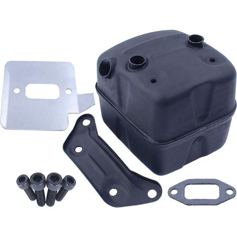 Auspuff-kit Für Husqvarna 371 372xp 385 390xp-serie, Auspuffschalldämpfer + Halterung + Dichtung + Kühlplattenteile Kettensägenzubehör
