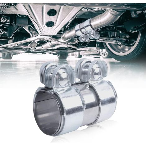 Auspuffschelle, 50 Mm, Universelles Doppel-edelstahl-schalldämpferrohrband Für 2-zoll-automobil-id-rohr