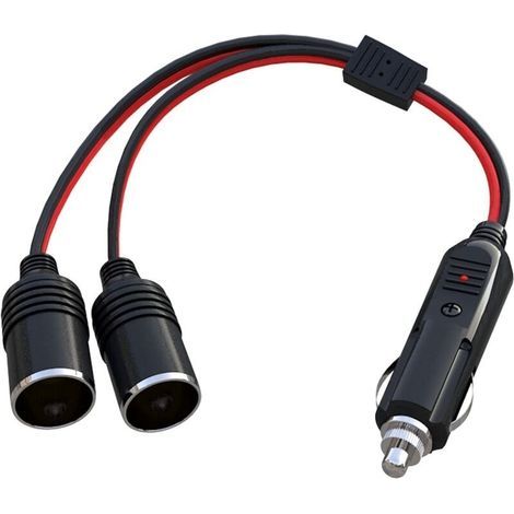Auto-zigarettenanzünder-splitter, 1 Auf 2, 12 V, Ladegerät, Anschluss, Adapter, Steckdose, 2-wege-splitter, 11,8 Zoll Zigarettenanzünder-verlängerungskabel Mit 15 A Sicherung