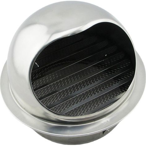 Bluedeer – Rundes Lüftungsgitter 160 Mm Aus Edelstahl 304 – Regensicheres Design Mit 45°-jalousien – Insekten- Und Nagetierfiltration