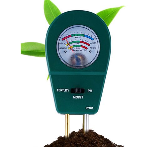 Boden-ph-messgerät, 3-in-1-pflanzentester Für Bodenfeuchtigkeit/fruchtbarkeit/ph Für Die Pflanzenpflege, Ideal Für Garten, Rasen, Bauernhof, Drinnen Und Draußen (keine Batterie Erforderlich)