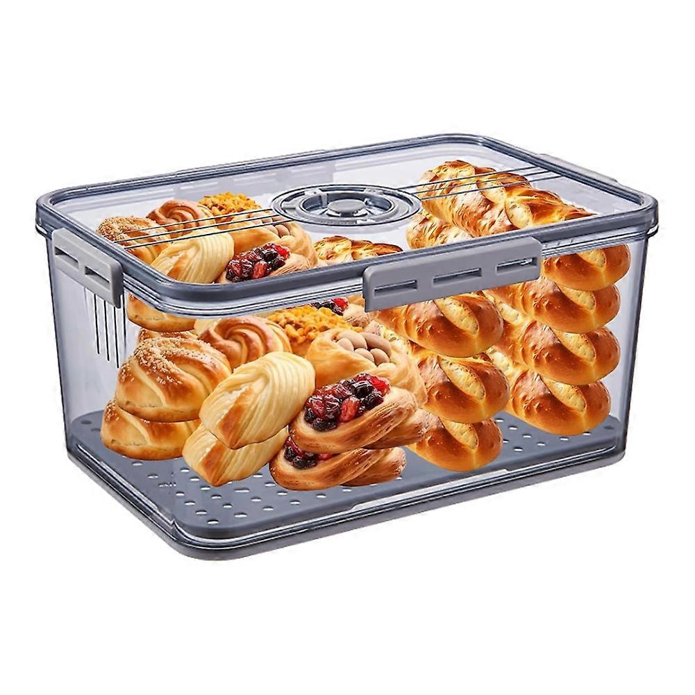 Boîte À Pain Avec Couvercle Pour Plan De Travail, 10 L, Hermétique, Pour Conserver Le Pain En Miches. Fonction Indicateur De Temps De Conservation.