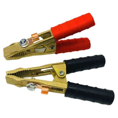 Bricoomarket – Set Mit 2 Messing-starterklemmen – Profi-klemmen (+ Und -) Für 250b-batterie – Hohe Leitfähigkeit – Anschluss Durch Kabelklemme