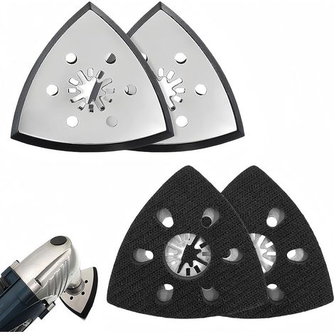 Csparkv 4 Stück Dreieck-schleifpad, Dreieck-schleifpad, Multi-tool-schleifpad, Multi-tool-zubehör, Für Holz, Metall, Hartplastik, Schleifen, Rostentfernung