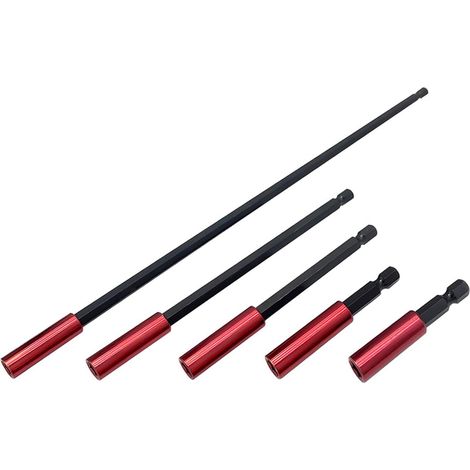 Csparkv Set Mit 5 Magnetischen Bithaltern, 50/60/100/150/300 Mm Langer Schlagschrauber-bithalter, Schraubendreher-verlängerung, Sechskantschaft 6,35 Mm