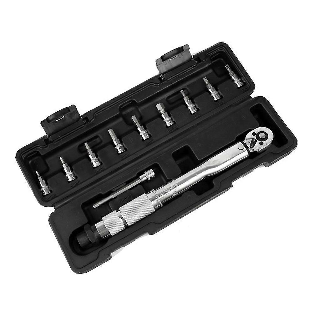 Jeu De 11 Clés Dynamométriques Avec Échelle Précise, Entraînement 1/4 Pouce, Coffret D'Outils De Réparation À Cliquet, 5–25 Nm, Changement Rapide Pour Voitures