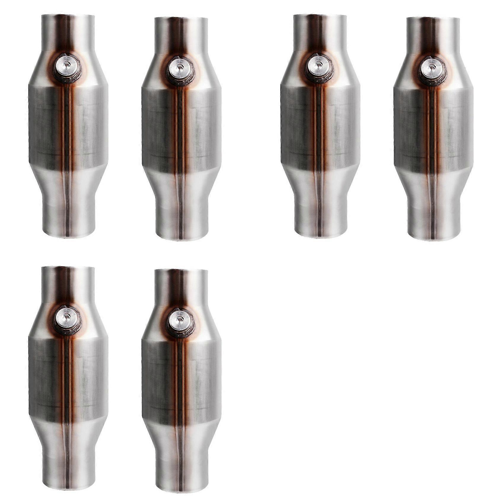 6 Convertisseurs Catalytiques Universels Filés De 2,5 Pouces En Acier Inoxydable À Haut Débit 425250